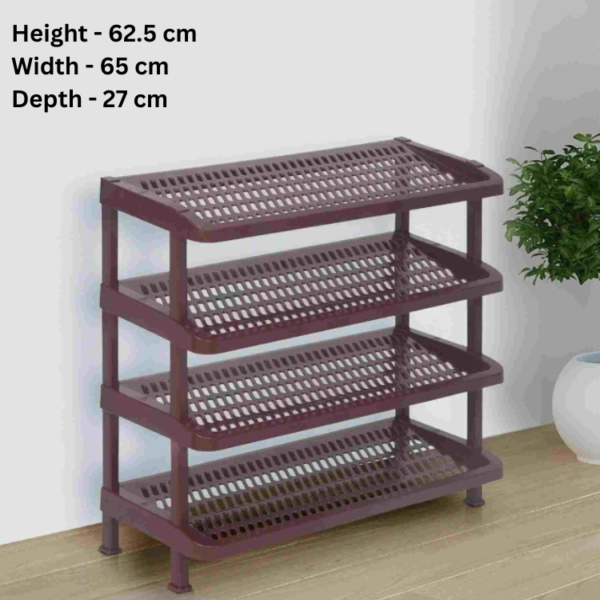 Multipurpose Rack  4-Tier Plastic Shoe Rack