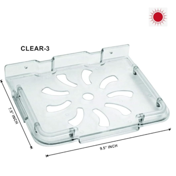 Transparent Acrylic Set Top Box Wall Shelf - 9.5" x 7.3" Unbreakable Mount for DTH, Router, DVD