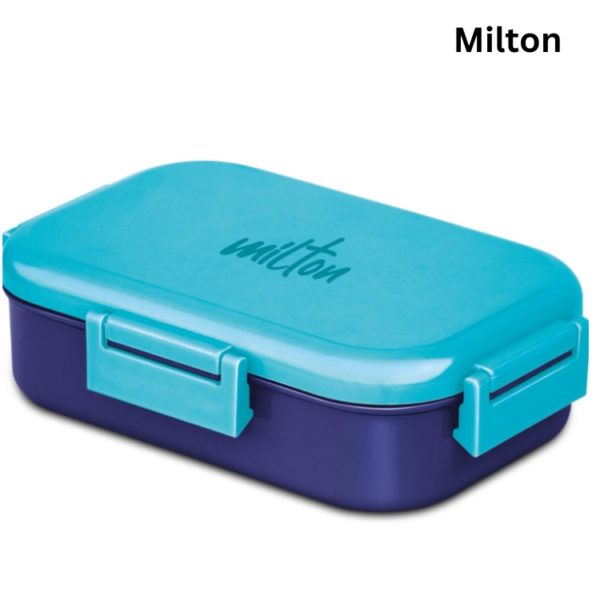MILTON Senior Flatmate Tiffin Box Steel Kids Lunch Box, Blue