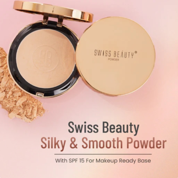 Swiss beauty Silky and Smooth Powder with SPF-15 6.5g, SB404