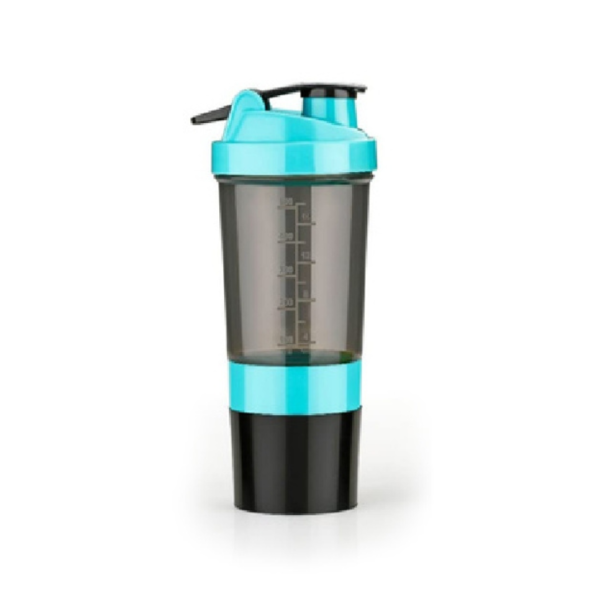 Fitness Pro Shaker Bottle 500ml Leak Proof with Unique Wire Mixer, Storage Compartment & Air Tight Cup