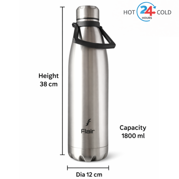 The Ultimate 1800 ml Flair Vacuum Insulated Steel Bottle