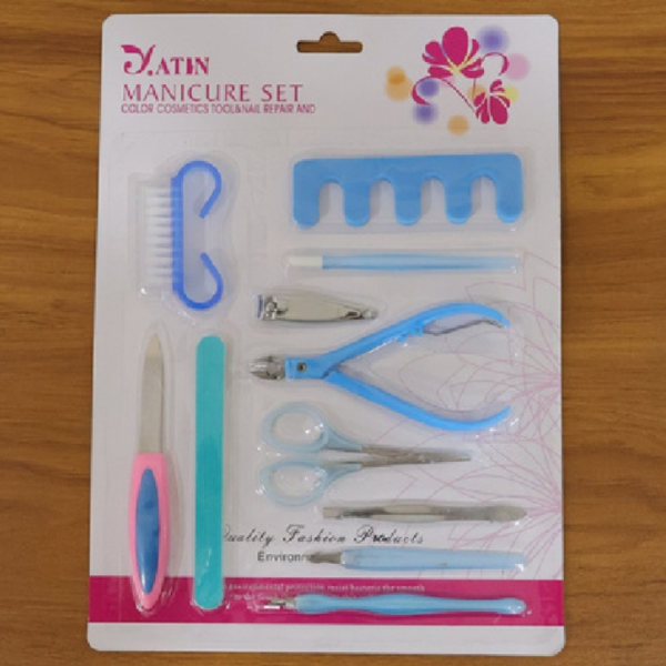 Professional Manicure & Pedicure Grooming Kit (10-Piece Set)