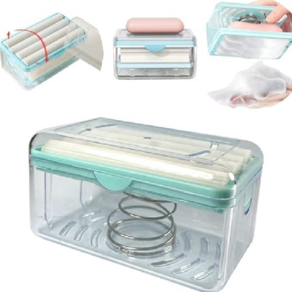 2-in-1 Multifunctional Soap Roller Dispenser & Foaming Storage Box DD6303