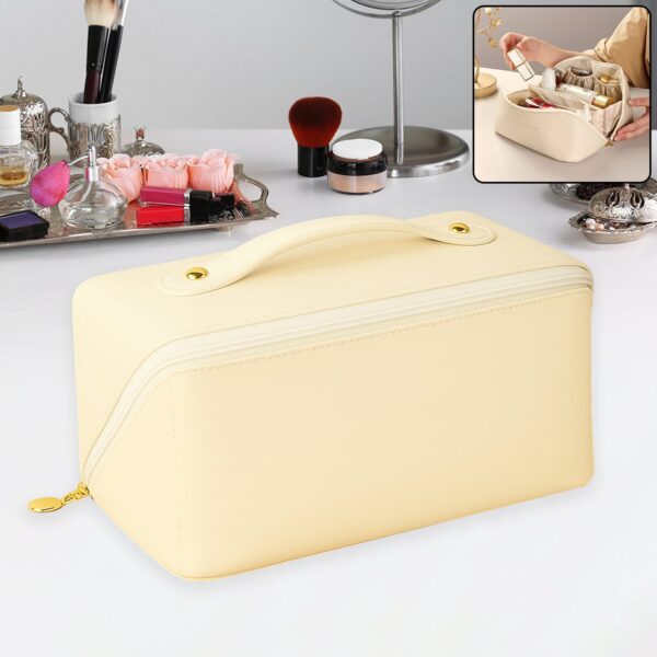 Travel Makeup Organizer ? Waterproof Compact Cosmetic Pouch