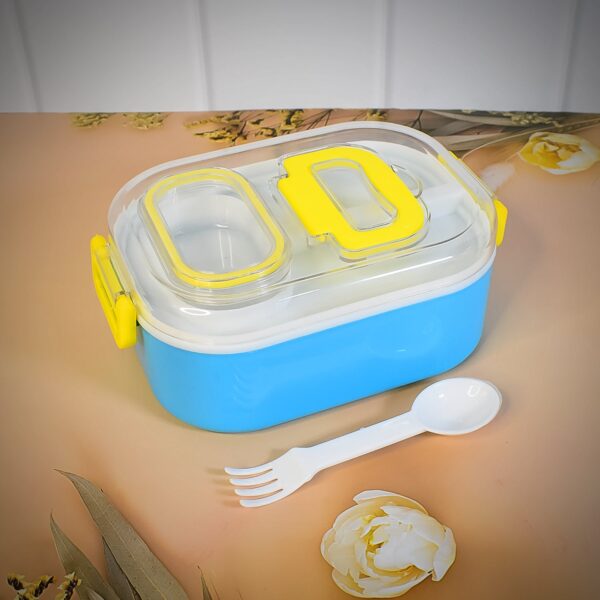 Kids Lunch Box – Durable Plastic with Spoon & Fork | Lunchie Bunchie