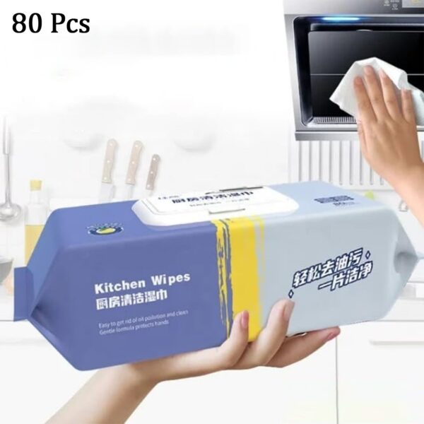 Kitchen Cleaning Wipes  Grease & Glass Removal (80 Pcs) | Velvet Wipe