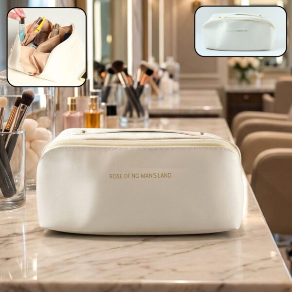 Travel Makeup Organizer ? Waterproof Compact Pouch with Handle