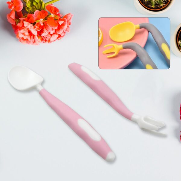 Kids Self-Feeding Utensils ? Bendable Spoon & Fork Set | Quickslice