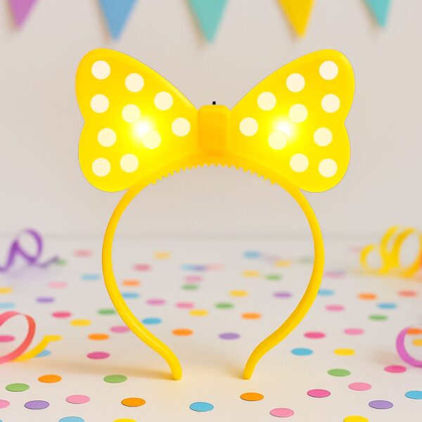 LED Glowing Bow Hairband ? Fun Light-Up Accessory for Kids
