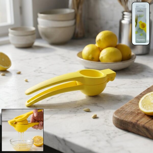 Lemon Squeezer ? Compact Manual Citrus Juicer for Fresh Juice