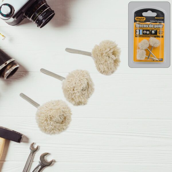 Cotton Polishing Wheels ? Dremel Buffing Set 3 Pc | ToolMate Pro