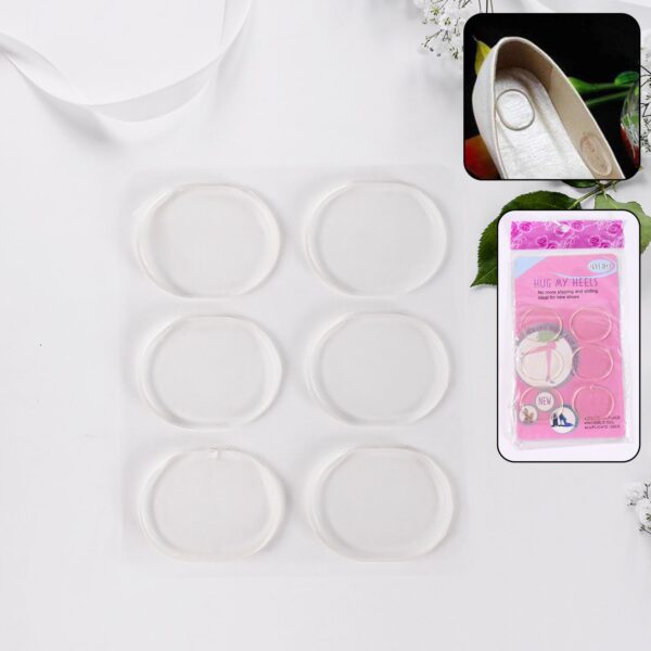 Silicone Shoe Insoles Heel Pads – 6 Pc Cushion Set | FitFuzion