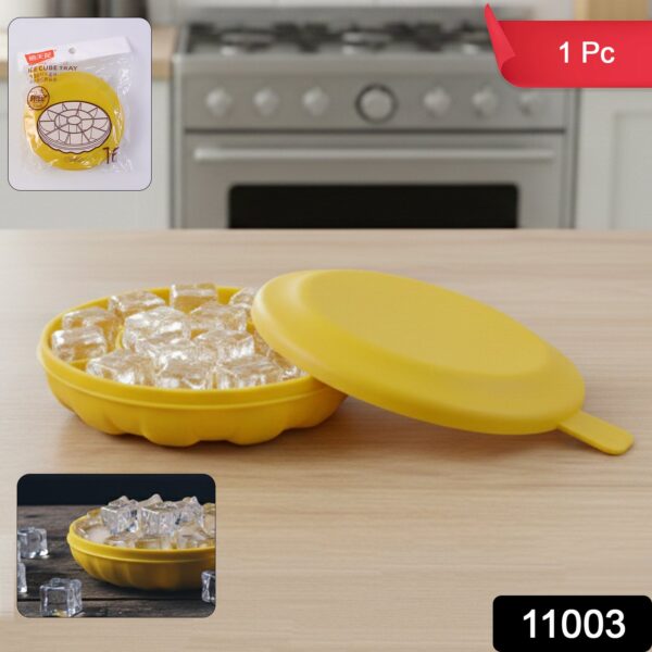 Round Ice Cube Tray with Lid ? Easy Release & Spill-Proof Design