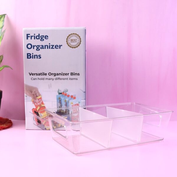 Refrigerator Organizer Bin ? Clear Stackable with Handle | Organivo