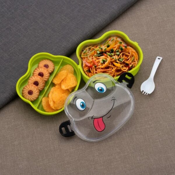 Froggy Lunch Box for Kids  Double Layer, Leakproof Tiffin | Lunchie Bunchie
