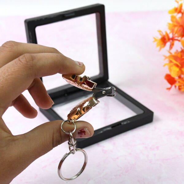 Nail Clipper Keychain ? Compact 3D Floating Frame | AuriGlam