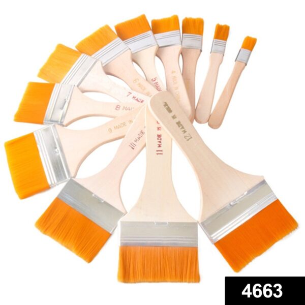 Flat Paint Brush Set – Synthetic Bristles & Curved Handles | PaintEdge