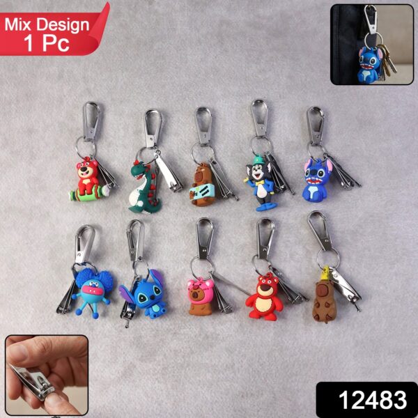 Cartoon Nail Cutter Keychain ? Compact Mini Nail Clipper