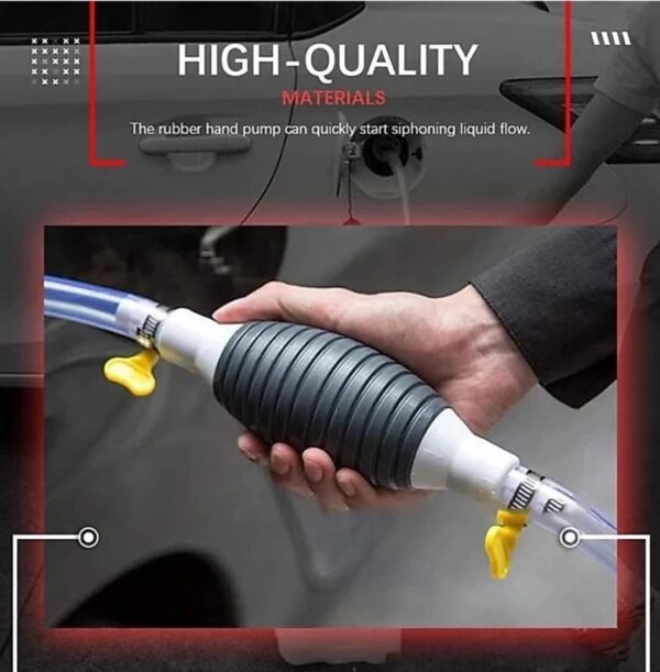 Fuel Transfer Pump ? Portable Manual Siphon Kit for Liquids