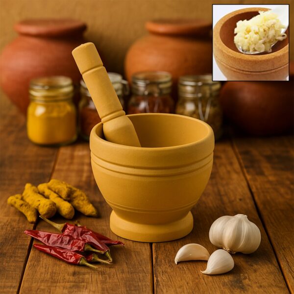 Mortar and Pestle Set ? Traditional Spice Grinder | CookAura