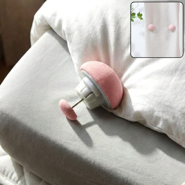 Soft Duvet Button Clip ? No-Sew Secure Comforter & Curtain Holder