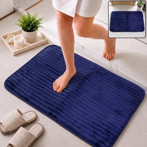 Anti Slip Soft Carpet Mat 60 x 39 Cm Memory Foam Bath Mat Absorbent (1 Pc)