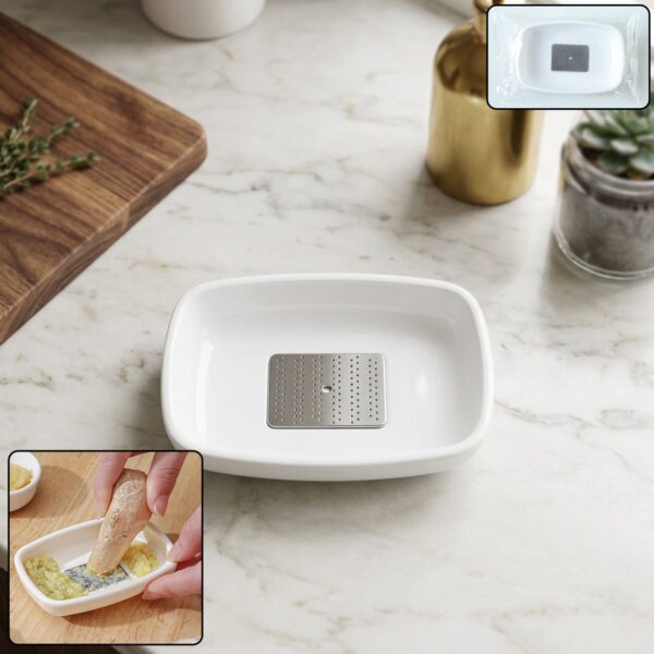 Multipurpose Garlic Ginger Grinding Plate ? Manual Stainless Steel Tool