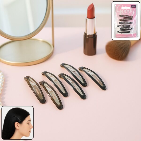 Snap Hair Clips for Women ? Strong Hold, Non-Slip 6 Pc Set