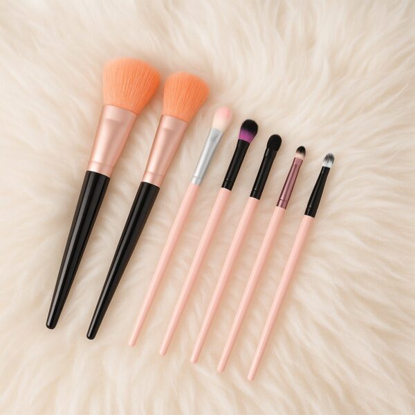 Professional Soft Makeup Brush Set ? 7-Pc with Travel Pouch