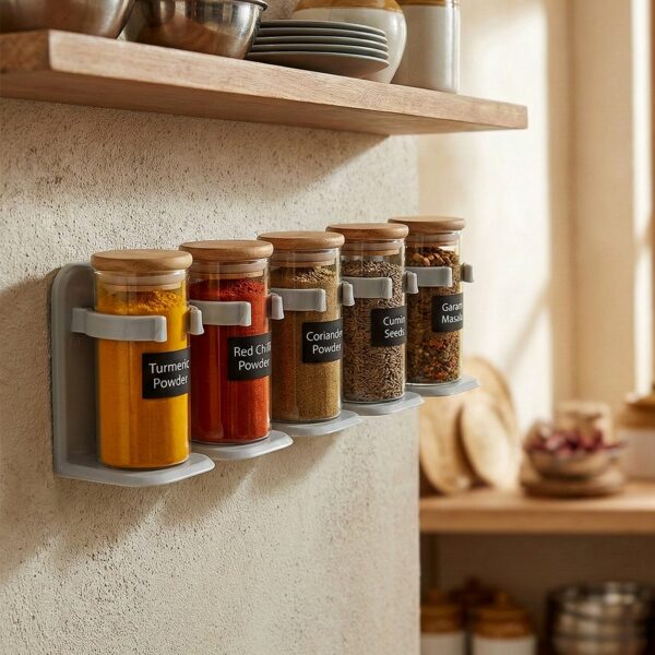 Wall Mounted Spice Rack Organizer ? Space-Saving Kitchen Storage