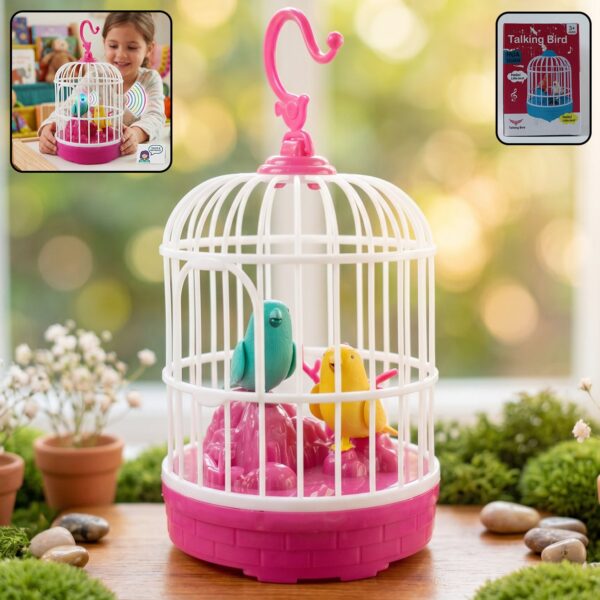 Kids Talking Bird Cage Toy ? Interactive Sound & Repeats Fun