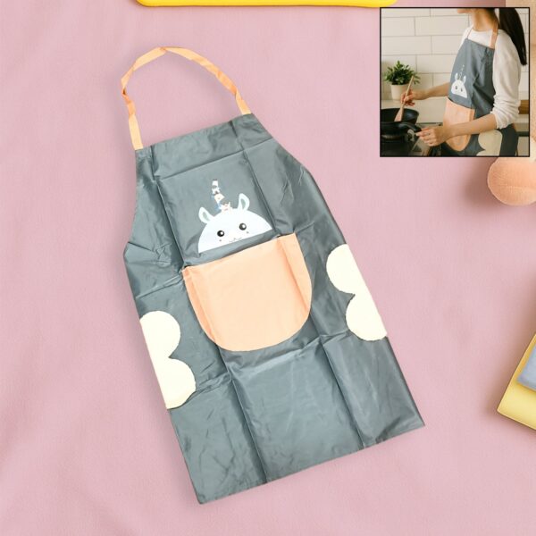 Cartoon Animal Kitchen Apron ? Durable with Front Pocket