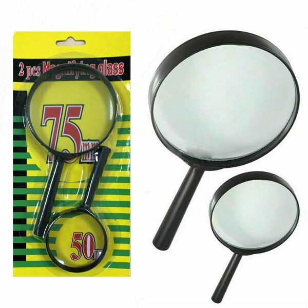 Magnifying Glass for Reading ? Dual-Sided Magnifier 75mm & 50mm | Worko
