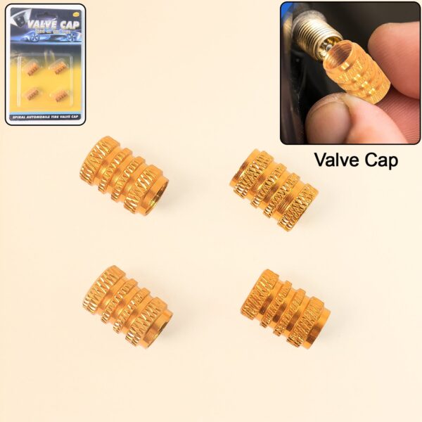 Silver Aluminium Valve Caps ? Durable Set of 4 for Cars