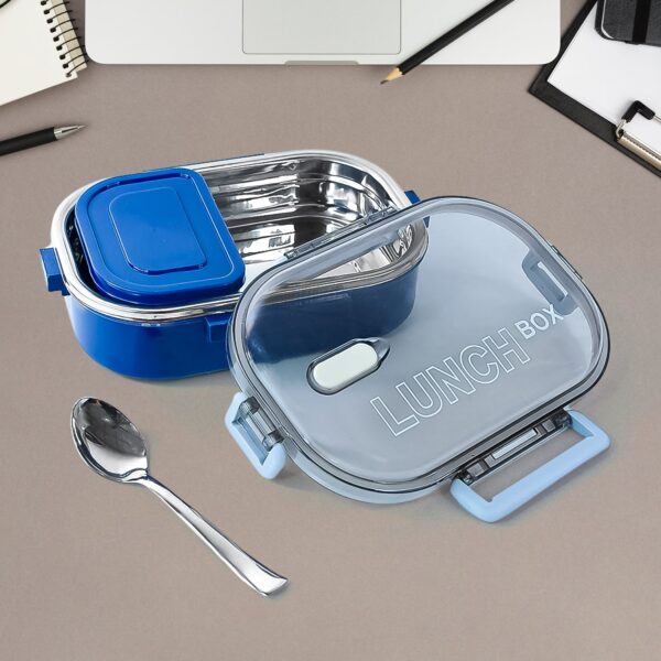Steel Lunch Box ? Airtight, Leak-Proof, Dual Compartment 1000ml
