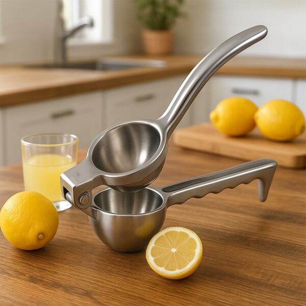 Aluminum Lemon Squeezer ? Heavy-Duty Dual-Lever Juicer
