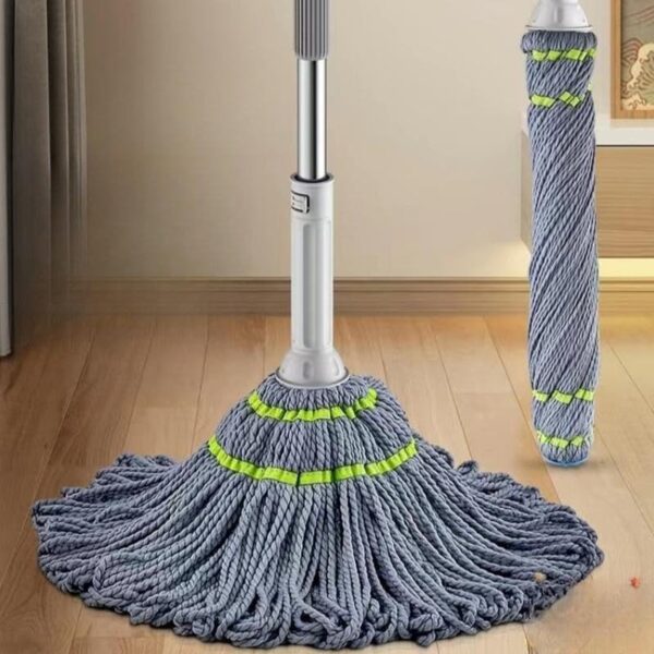 Self Wringing Mop ? Stainless Steel Handle for Easy Floor Cleaning