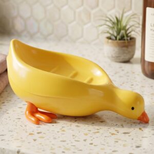 kids-duck-shaped-soap-holder-fun-waterproof-bathroom-accessory