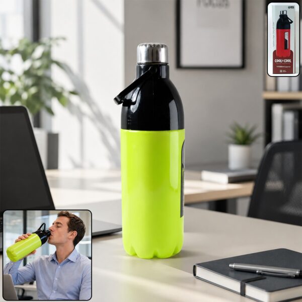 Large Capacity Water Bottle 1700ml ? Leakproof with Carry Strap