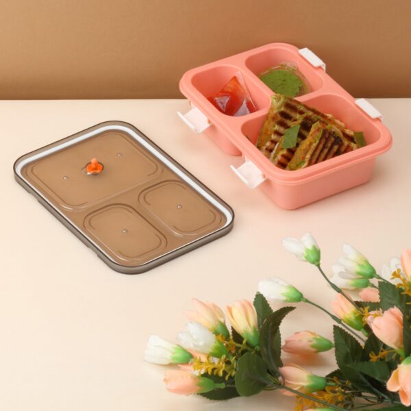 Kids Lunch Box ? 3-Compartment, Leak-Proof Tiffin | Lunchie Bunchie